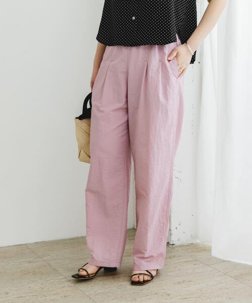 F by ROSSO（エフバイロッソ）の「F by ROSSO　撥水ナイロンイージーパンツ（その他パンツ・レディース・アイボリー/ピンク/ブラウン・36/38）」の3枚目の写真