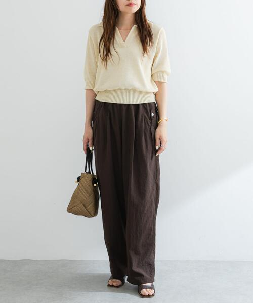 F by ROSSO（エフバイロッソ）の「F by ROSSO　撥水ナイロンイージーパンツ（その他パンツ・レディース・アイボリー/ピンク/ブラウン・36/38）」の16枚目の写真