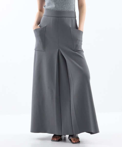 WRAPINKNOT(ラッピンノット)の「【WRAPINKNOT/ラッピンノット】《STUDIOUS別注》FLARE SKIRT/フレアスカート(スカート・レディース・グレー/ホワイト/ブラック・1/0)」の3枚目の写真