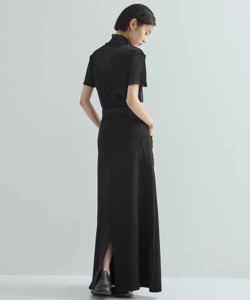 WRAPINKNOT(ラッピンノット)の「【WRAPINKNOT/ラッピンノット】《STUDIOUS別注》FLARE SKIRT/フレアスカート(スカート・レディース・グレー/ホワイト/ブラック・1/0)」の6枚目の写真