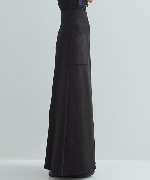 WRAPINKNOT(ラッピンノット)の「【WRAPINKNOT/ラッピンノット】《STUDIOUS別注》FLARE SKIRT/フレアスカート(スカート・レディース・グレー/ホワイト/ブラック・1/0)」の8枚目の写真