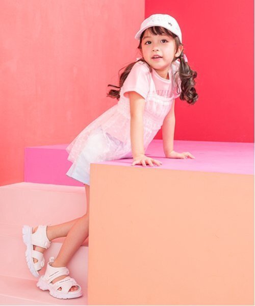 mezzo piano（メゾピアノ）の「クラデーション・デニム　フロントZIPショートパンツ（デニムパンツ・キッズ・ミント/サックスブルー/ピンク・140cm/130cm/120cm/110cm）」の22枚目の写真