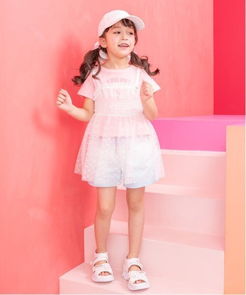 mezzo piano（メゾピアノ）の「クラデーション・デニム　フロントZIPショートパンツ（デニムパンツ・キッズ・ミント/サックスブルー/ピンク・140cm/130cm/120cm/110cm）」の20枚目の写真
