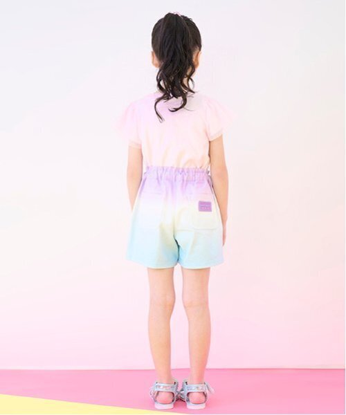 mezzo piano（メゾピアノ）の「クラデーション・デニム　フロントZIPショートパンツ（デニムパンツ・キッズ・ミント/サックスブルー/ピンク・140cm/130cm/120cm/110cm）」の18枚目の写真
