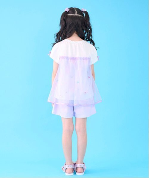 mezzo piano（メゾピアノ）の「クラデーション・デニム　フロントZIPショートパンツ（デニムパンツ・キッズ・ミント/サックスブルー/ピンク・140cm/130cm/120cm/110cm）」の15枚目の写真