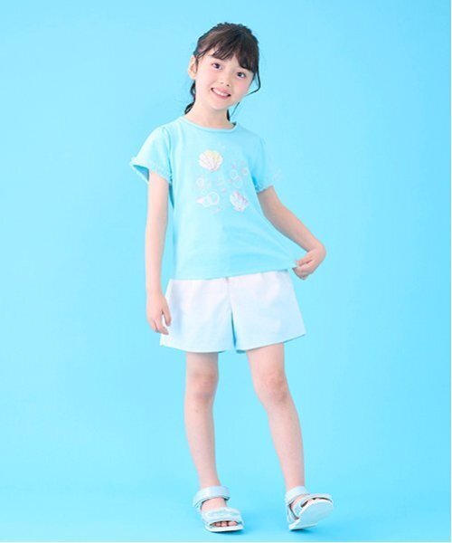 mezzo piano（メゾピアノ）の「クラデーション・デニム　フロントZIPショートパンツ（デニムパンツ・キッズ・ミント/サックスブルー/ピンク・140cm/130cm/120cm/110cm）」の13枚目の写真