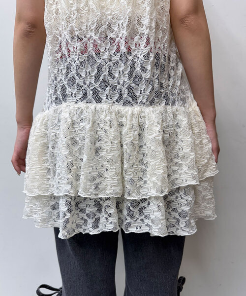 CIAOPANIC（チャオパニック）の「ベロアリボンレースキャミチュニック（チュニック・レディース・アイボリー/ブラウン/ブラック・ONE SIZE）」の17枚目の写真