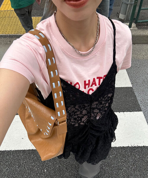 CIAOPANIC（チャオパニック）の「ベロアリボンレースキャミチュニック（チュニック・レディース・アイボリー/ブラウン/ブラック・ONE SIZE）」の20枚目の写真