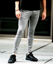 超!!!ストレッチスキニーパンツ メンズ 360度伸縮 タック入り パンツ ブラック ボトムス 春服