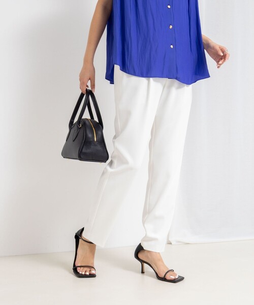 NOLLEY’S(ノーリーズ)の「《セットアップ対応》ウォッシャブルツイルイージーテーパードパンツ(その他パンツ・レディース・ホワイト/ネイビー/ブラック・34/40/38/36)」の5枚目の写真