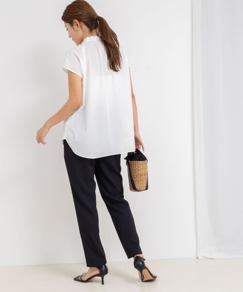 NOLLEY’S(ノーリーズ)の「《セットアップ対応》ウォッシャブルツイルイージーテーパードパンツ(その他パンツ・レディース・ホワイト/ネイビー/ブラック・34/40/38/36)」の19枚目の写真