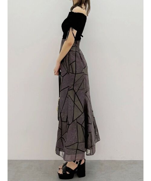 MERCURYDUO（マーキュリーデュオ）の「オフショルドロストニット（ニット/セーター・レディース・オフホワイト/ブラック/ベビーピンク・FREE）」の20枚目の写真