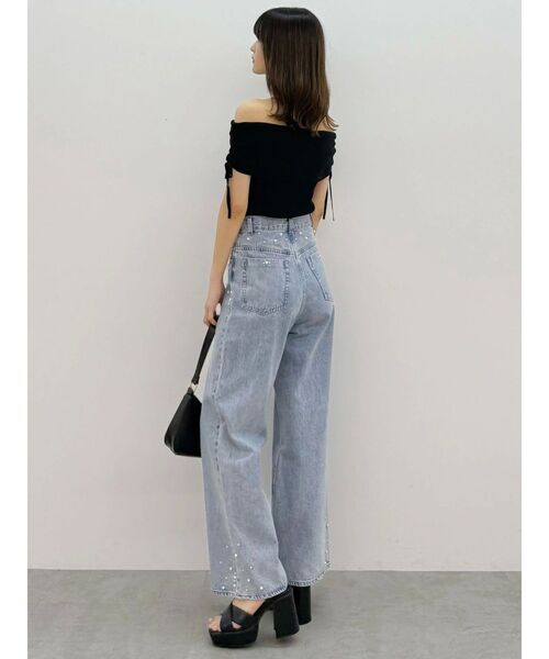 MERCURYDUO（マーキュリーデュオ）の「オフショルドロストニット（ニット/セーター・レディース・オフホワイト/ブラック/ベビーピンク・FREE）」の18枚目の写真