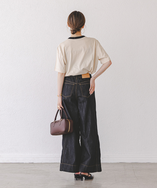 ORR オル 完売商品 752 Panelled Denim Jeans セール】ORR/オル Pleated Wide-leg Denim Jeans（デニムパンツ