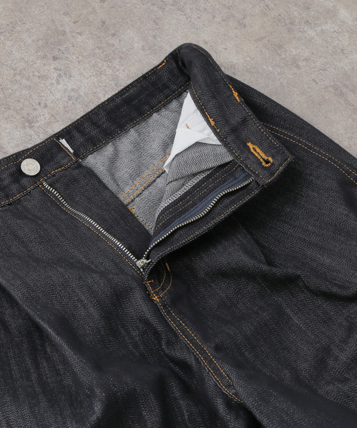 セール】ORR/オル Pleated Wide-leg Denim Jeans（デニムパンツ