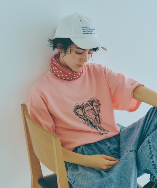 studio CLIP(スタディオクリップ)の「【UVカット・汗染み防止】アソートアニマルプリントTシャツ(Tシャツ/カットソー・レディース・スモーク/ピンク/グリーン/ベージュ/ブルー/ナチュラル・LARGE/MEDIUM)」の1枚目の写真