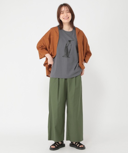 studio CLIP(スタディオクリップ)の「【UVカット・汗染み防止】アソートアニマルプリントTシャツ(Tシャツ/カットソー・レディース・スモーク/ピンク/グリーン/ベージュ/ブルー/ナチュラル・LARGE/MEDIUM)」の10枚目の写真