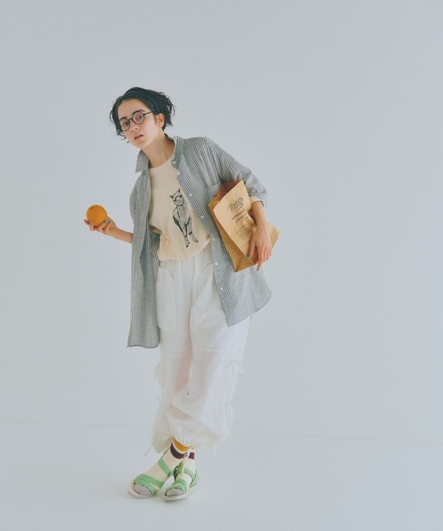 studio CLIP(スタディオクリップ)の「【UVカット・汗染み防止】アソートアニマルプリントTシャツ(Tシャツ/カットソー・レディース・スモーク/ピンク/グリーン/ベージュ/ブルー/ナチュラル・LARGE/MEDIUM)」の14枚目の写真