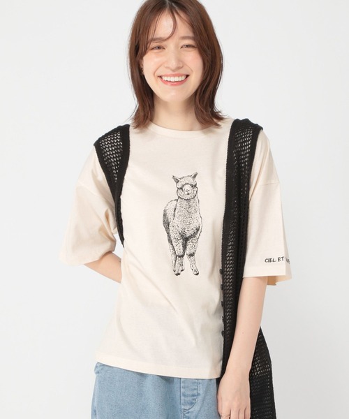 studio CLIP(スタディオクリップ)の「【UVカット・汗染み防止】アソートアニマルプリントTシャツ(Tシャツ/カットソー・レディース・スモーク/ピンク/グリーン/ベージュ/ブルー/ナチュラル・LARGE/MEDIUM)」の18枚目の写真