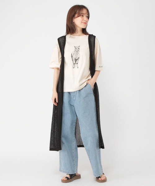 studio CLIP(スタディオクリップ)の「【UVカット・汗染み防止】アソートアニマルプリントTシャツ(Tシャツ/カットソー・レディース・スモーク/ピンク/グリーン/ベージュ/ブルー/ナチュラル・LARGE/MEDIUM)」の19枚目の写真