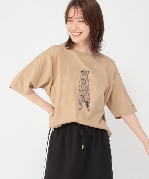 studio CLIP(スタディオクリップ)の「【UVカット・汗染み防止】アソートアニマルプリントTシャツ(Tシャツ/カットソー・レディース・スモーク/ピンク/グリーン/ベージュ/ブルー/ナチュラル・LARGE/MEDIUM)」の21枚目の写真