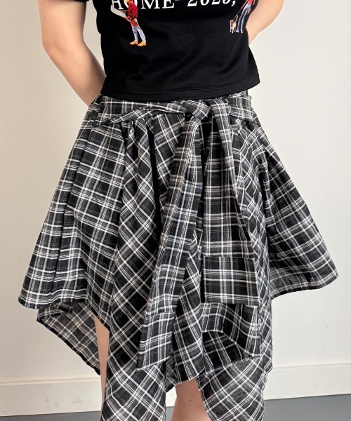 マキテキスタイル　台形腰巻き　スカート clotho ロング巻きスカート
