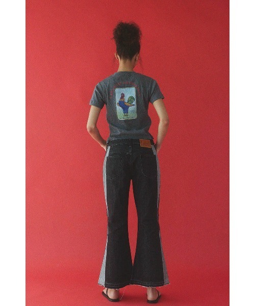 ALEXIA STAM（アリシアスタン）の「[Lee x ALEXIA STAM] Bell Bottom Denim Pants /Leeコラボ ベルボトムデニム（デニムパンツ・レディース・ブラック/ライトブルー・XS/S/M）」の12枚目の写真