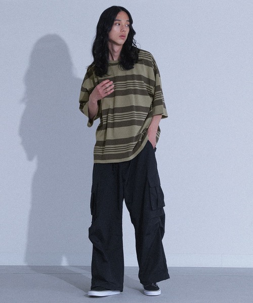 MDR（エムディアール）の「マルチボーダー半袖Ｔシャツ（Tシャツ/カットソー・メンズ・グレー/ブラック・L/M）」の17枚目の写真