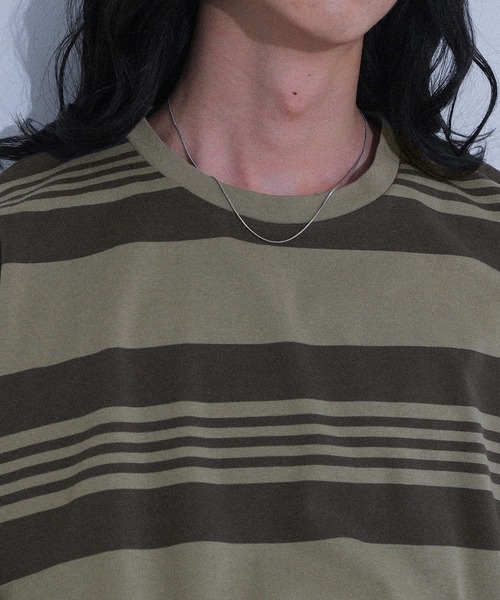 MDR（エムディアール）の「マルチボーダー半袖Ｔシャツ（Tシャツ/カットソー・メンズ・グレー/ブラック・L/M）」の21枚目の写真