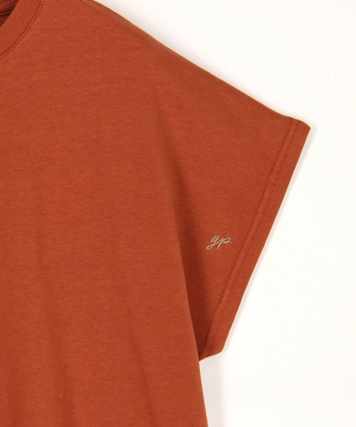 Grand PARK（グランドパーク）の「ワンポイント刺繍 ドルマンTシャツ（Tシャツ/カットソー・レディース・チャコールグレー/カーキ/ホワイト/テラコッタ・FREE）」の10枚目の写真