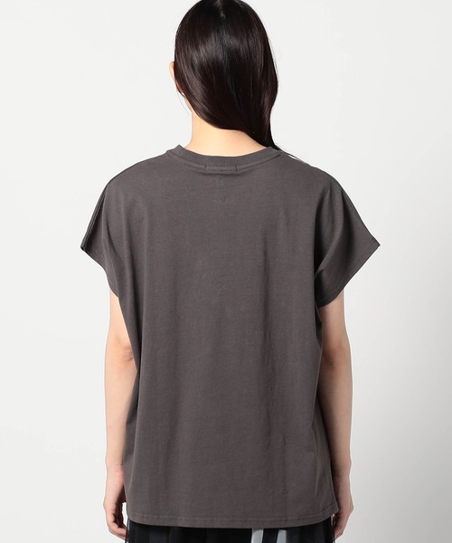 Grand PARK（グランドパーク）の「ワンポイント刺繍 ドルマンTシャツ（Tシャツ/カットソー・レディース・チャコールグレー/カーキ/ホワイト/テラコッタ・FREE）」の20枚目の写真