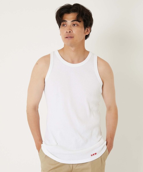 HOLLYWOOD RANCH MARKET(ハリウッドランチマーケット)の「Hanes x HRM /EXCLUSIVE 2 PACK Tシャツ & タンクトップ(Tシャツ/カットソー・メンズ・ブラック/ホワイト・S/M/L/XL/XS/XXL)」の14枚目の写真