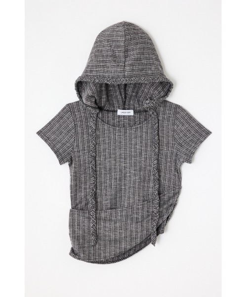 LAGUA GEM(ラグアジェム)の「HOODIE BRAID トップス(パーカー・レディース・ブラック/カーキ/ブルー・FREE)」の12枚目の写真