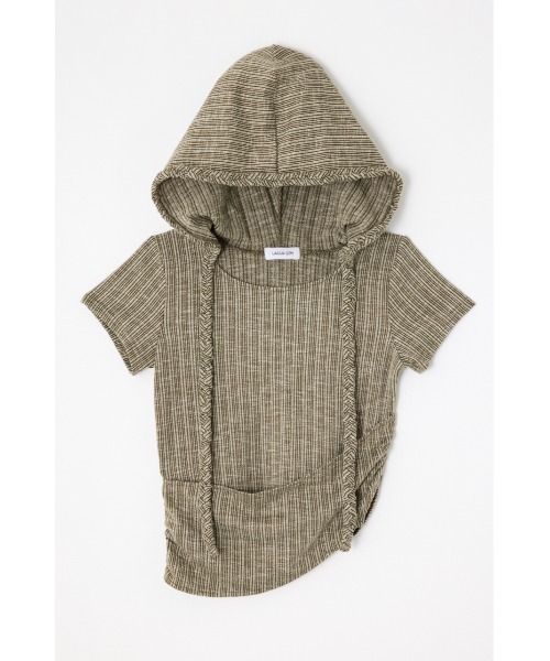 LAGUA GEM(ラグアジェム)の「HOODIE BRAID トップス(パーカー・レディース・ブラック/カーキ/ブルー・FREE)」の17枚目の写真