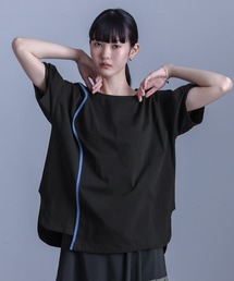 kOhAKU | 『袖変形配色カーブラインカットソー』(Tシャツ/カットソー)