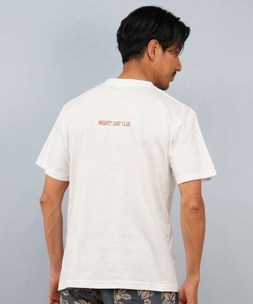 ムラサキスポーツ(ムラサキスポーツ)の「【限定】Mighty Surf Club/マイティーサーフクラブ 半袖Tシャツ バックプリント MTS25ST02(Tシャツ/カットソー・メンズ・ホワイト/ブラック・M/L/XL)」の6枚目の写真