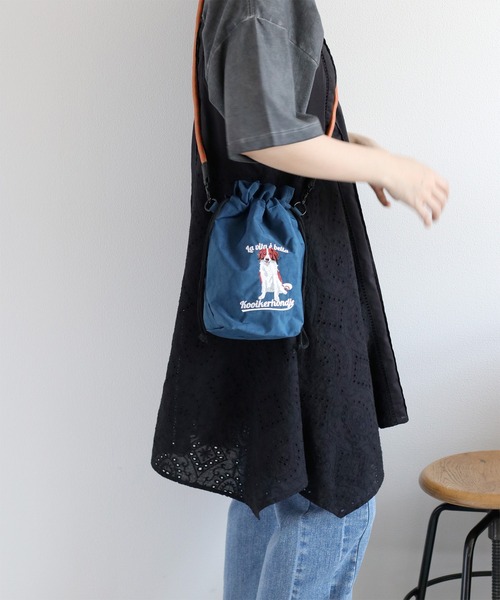 WEB限定】アニマル刺繍コードミニショルダーポーチバッグ