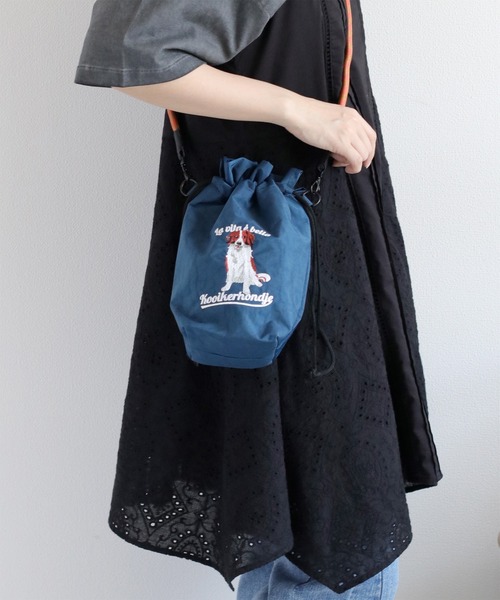ANTEPRIMA ブラック刺繍2wayポーチバック　ショルダーバッグ &Robu. ショルダーバッグ バッグ レース刺繍2WAYバッグ