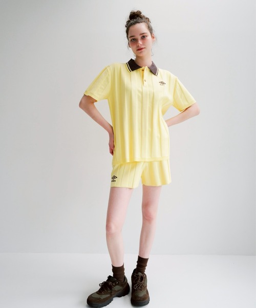 common gull products.(コモンガルプロダクツ)の「umbro×common gull products.でこぼこのニットショートパンツ(その他パンツ・レディース・ライトイエロー/アイボリー・フリー)」の15枚目の写真