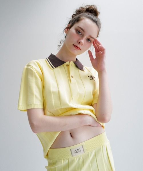 common gull products.(コモンガルプロダクツ)の「umbro×common gull products.でこぼこのニットショートパンツ(その他パンツ・レディース・ライトイエロー/アイボリー・フリー)」の16枚目の写真