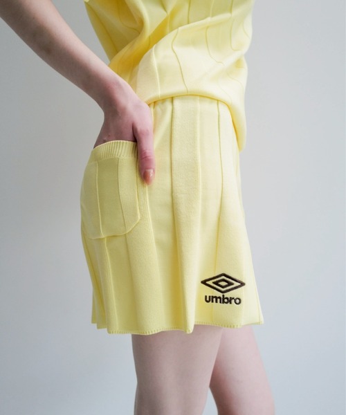 common gull products.(コモンガルプロダクツ)の「umbro×common gull products.でこぼこのニットショートパンツ(その他パンツ・レディース・ライトイエロー/アイボリー・フリー)」の17枚目の写真