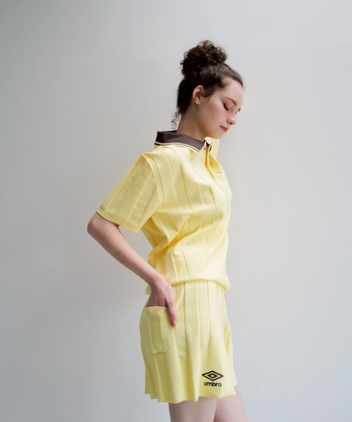 common gull products.(コモンガルプロダクツ)の「umbro×common gull products.でこぼこのニットショートパンツ(その他パンツ・レディース・ライトイエロー/アイボリー・フリー)」の7枚目の写真