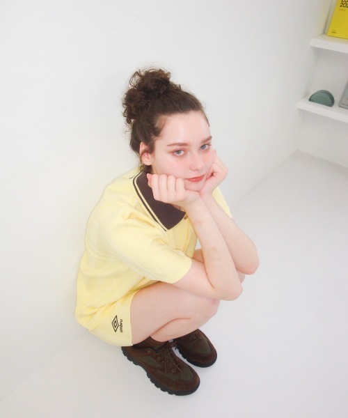common gull products.(コモンガルプロダクツ)の「umbro×common gull products.でこぼこのニットショートパンツ(その他パンツ・レディース・ライトイエロー/アイボリー・フリー)」の10枚目の写真