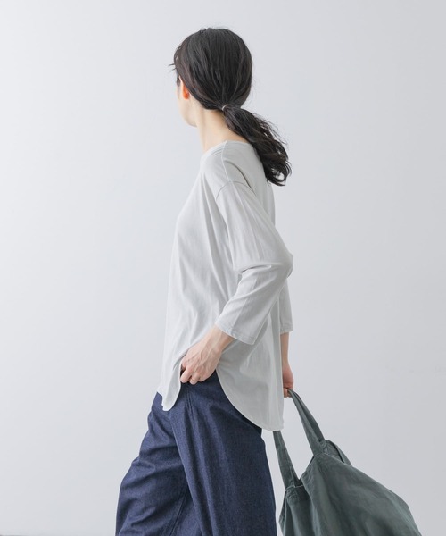 かぐれ / かぐれ シフォン天竺7分袖カットソー かぐれ｜シフォン天竺7分袖カットソー | Rakuten Fashion(楽天
