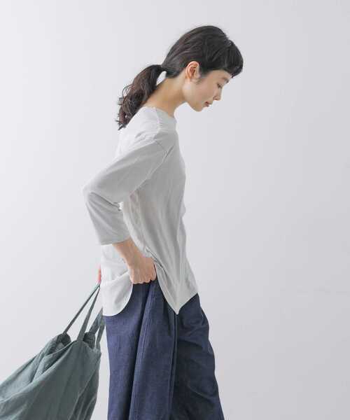 【かぐれ】シフォン天竺7分袖カットソー かぐれ｜シフォン天竺7分袖カットソー | Rakuten Fashion(楽天