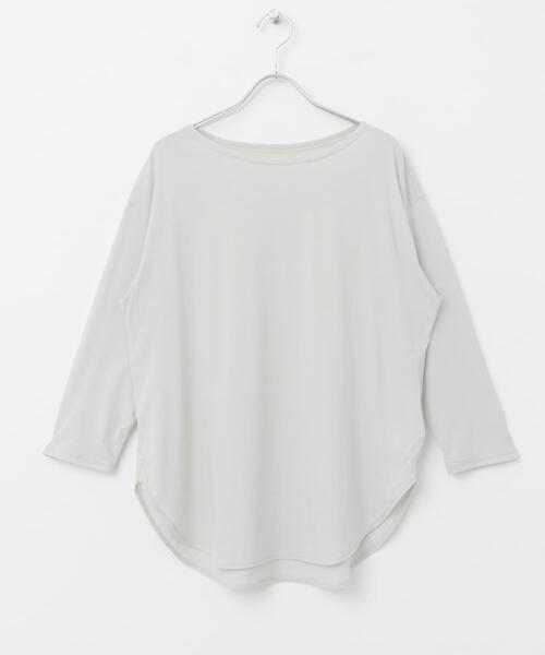 かぐれ(カグレ)の「シフォン天竺7分袖カットソー(Tシャツ/カットソー・レディース・ブラック/ライトグレー/オフホワイト・FREE)」の18枚目の写真