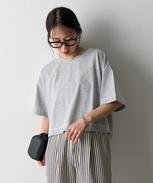 トップス ri BROAD STRIPE C R-FRONT ZIP SHIRT(XS Right Blue): Vintage 1.1