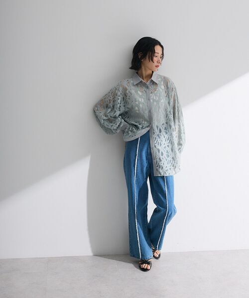 ELENCARE DUE(エレンカーレデュエ)の「・ELENCARE DUE 総レースブラウス(シャツ/ブラウス・レディース・ブラック/カーキ/サックスブルー/オフホワイト・FREE)」の16枚目の写真