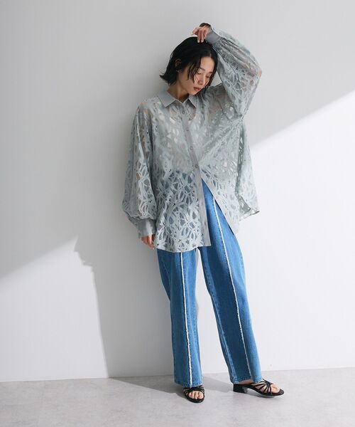 ELENCARE DUE(エレンカーレデュエ)の「・ELENCARE DUE 総レースブラウス(シャツ/ブラウス・レディース・ブラック/カーキ/サックスブルー/オフホワイト・FREE)」の17枚目の写真