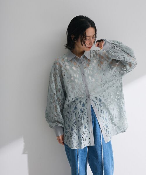 ELENCARE DUE(エレンカーレデュエ)の「・ELENCARE DUE 総レースブラウス(シャツ/ブラウス・レディース・ブラック/カーキ/サックスブルー/オフホワイト・FREE)」の19枚目の写真